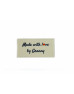 Made with love by Granny labels large flat - 16, 32 or 48 pack (four ribbon colours)