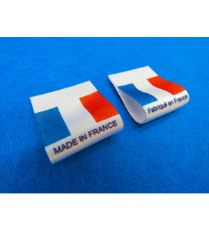 Made in France/Fabriqué en France Flag Labels