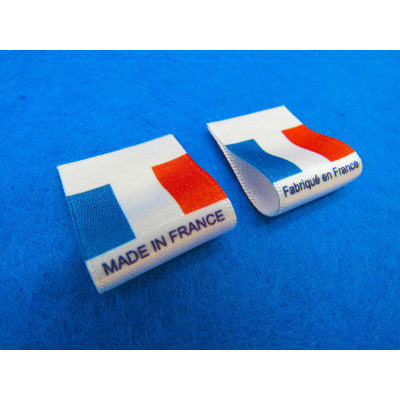 Made in France/Fabriqué en France Flag Labels