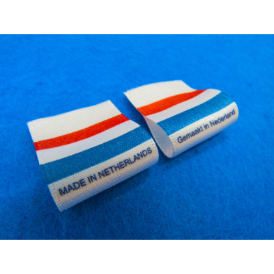 Made in Netherlands/Gemaakt in Nederland Flag Labels