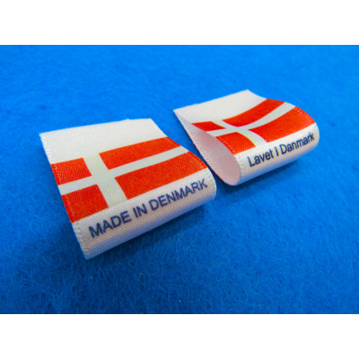 Made in Denmark/Lavet i Danmark Flag Labels