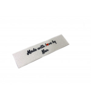 Made with love by Nan Labels Small - 40 Pack (four ribbon colours)