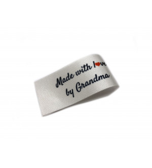 Made with love by Grandma labels large fold - 16, 32 or 48 pack