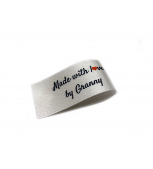 Made with love by Granny labels large fold - 16, 32 or 48 Pack