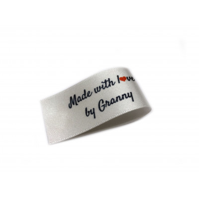 Made with love by Granny labels large fold - 16, 32 or 48 Pack