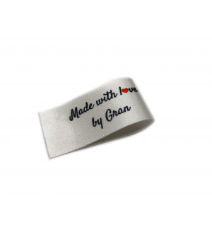 Made with love by Gran labels large fold - 16, 32 or 48 pack