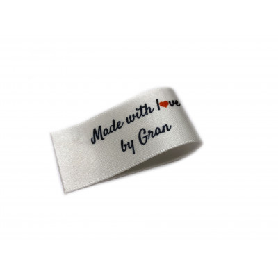 Made with love by Gran Labels Large - 32 Pack