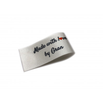 Made with love by Gran labels large fold - 16, 32 or 48 pack