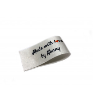Made with love by Nanny labels large fold - 16, 32 or 48 pack