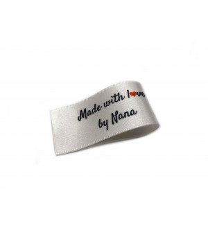 Made with love by Nana labels large fold - 16, 32 or 48 pack
