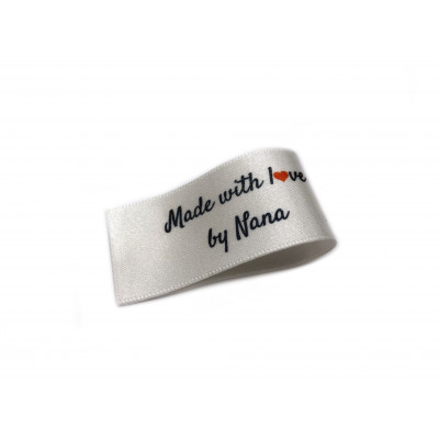 Made with love by Nana labels large fold - 16, 32 or 48 pack
