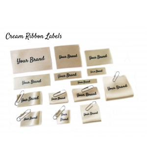 Cream Custom Fabric Labels - New Design