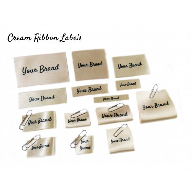 Cream Custom Fabric Labels - New Design