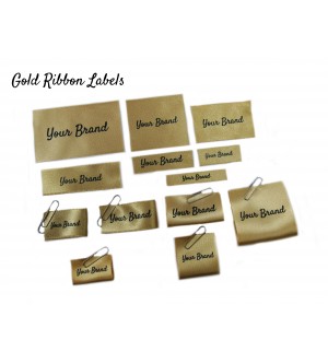 Gold Custom Fabric Labels - New Design