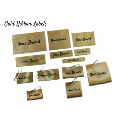 Gold Custom Fabric Labels - New Design