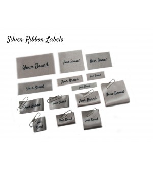 Silver Custom Fabric Labels - New Design