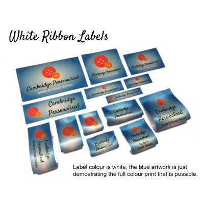 White Custom Fabric Labels - New Design