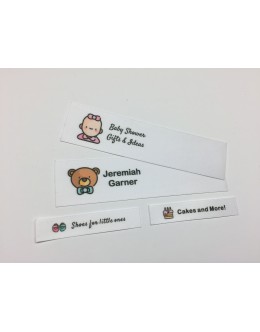 Baby Shower Motifs Collection Name Labels