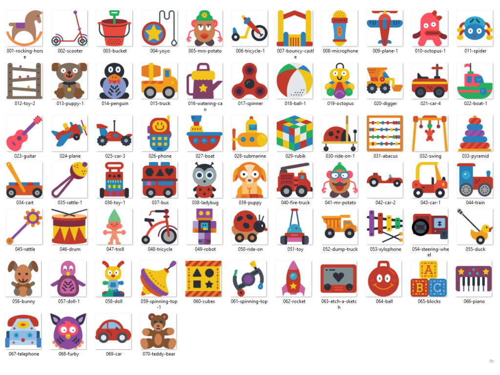 10mm 25mm Personalised Children s Baby Toys 2 Motifs Collection 