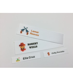 Wild West Motifs Collection Name Labels
