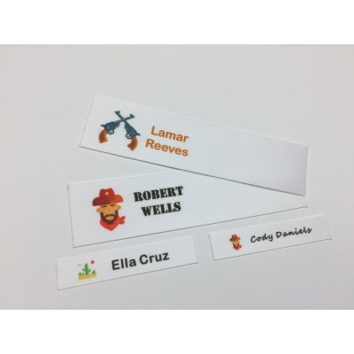 Wild West Motifs Collection Name Labels