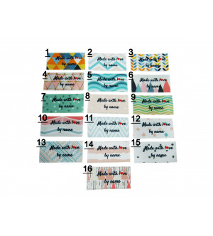 Made with love labels (16 Scandinavian designs 25x40mm Flat)