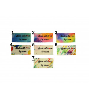 Made with love labels large flat (7 geometric designs)
