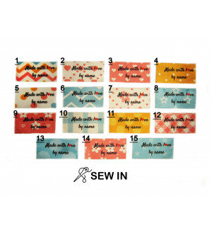  Made with love labels large flat (15 scrapbook designs)