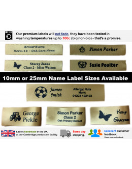 10mm & 25mm Gold Name Labels