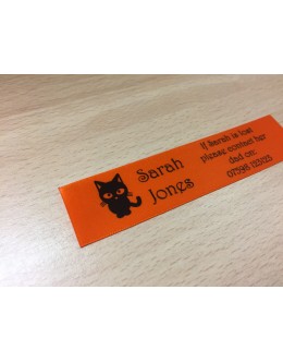 10mm & 25mm Orange Name Labels