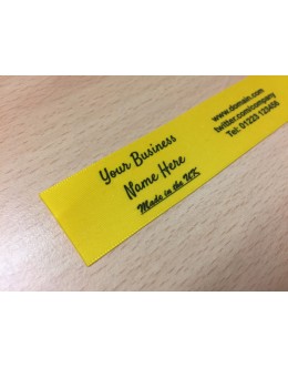 10mm & 25mm Yellow Name Labels