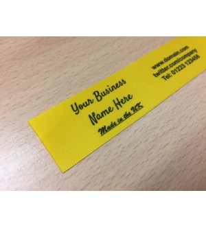 10mm & 25mm Yellow Name Labels