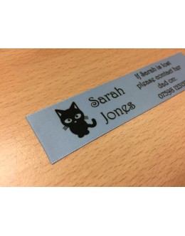 10mm & 25mm Light Blue Name Labels