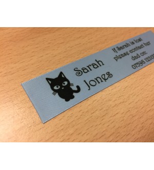 10mm & 25mm Light Blue Name Labels