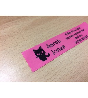 10mm & 25mm Pink Name Labels