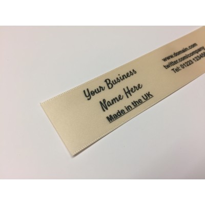 10mm & 25mm Cream Name Labels