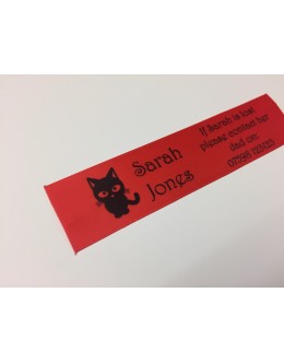 10mm & 25mm Red Name Labels