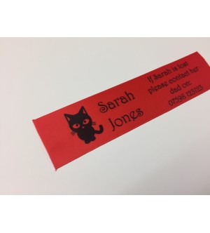 10mm & 25mm Red Name Labels