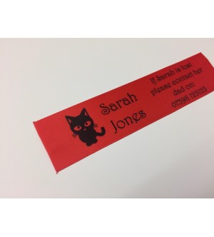 10mm & 25mm Red Name Labels