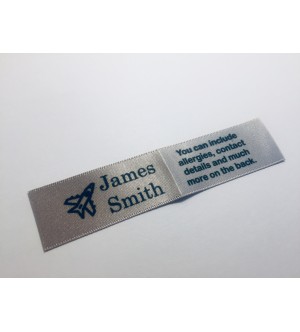 10mm & 25mm Silver Name Labels