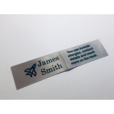 10mm & 25mm Silver Name Labels